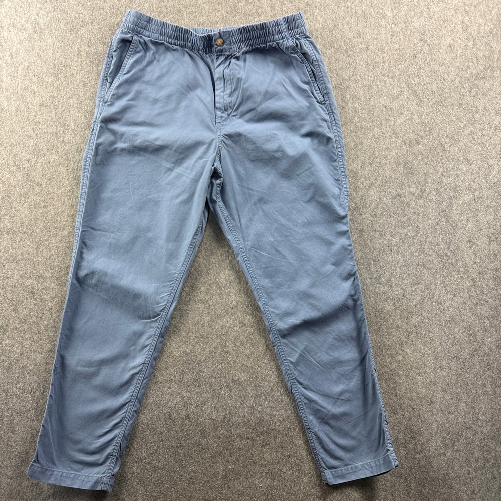Polo Ralph Lauren Men's Pants L Blue Chino Pull On Classic Fit 100% Cotton